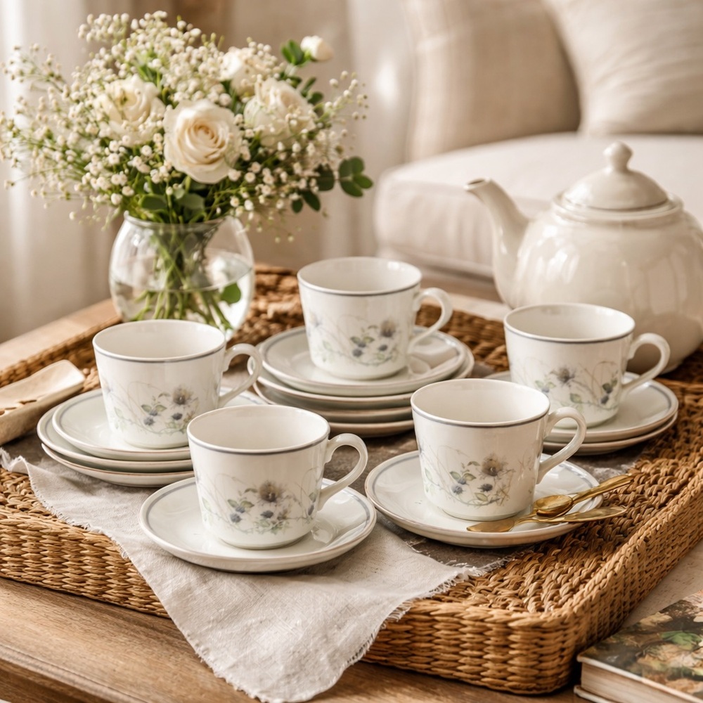 Royal Albert βCountry Garden β Wild Briarβ Tea Cup & Saucer Set (12 pcs)